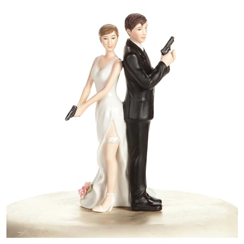 Super Sexy Spy Wedding Bride and Groom Cake Topper Figurine by Wedding Collectibles von Wedding Collectibles
