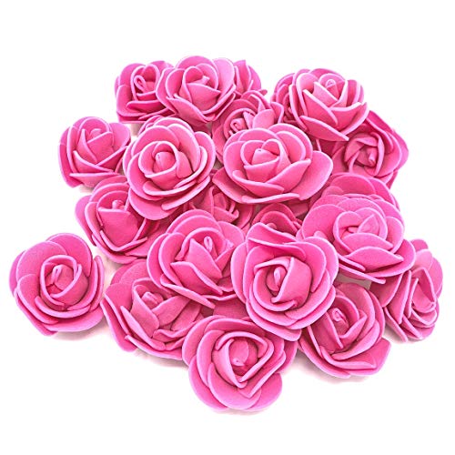Dekorative Rosen aus Schaumstoff, 30 mm, pink, Schaumstoff, rose, 30 mm von Wedding Touches