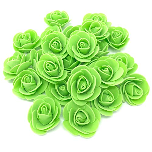 Grüne 30 mm Schaumstoff-Rosen, dekorative Bastelblumen (50 Stück) von Wedding Touches