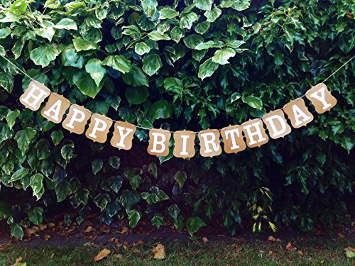 Happy Birthday Bunting Banner Cardboard Birthday Party Decoration, Vintage by Wedding Touches von Wedding Touches