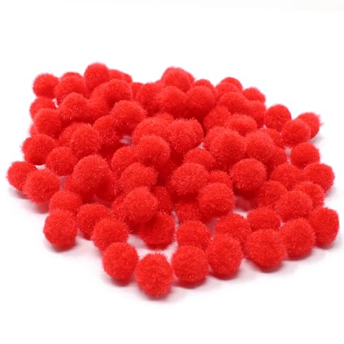 Hochzeit Touches rot 10 mm Mini Pom Poms Kleine flauschige Craft 10, Textil, rot, 10 mm von Wedding Touches