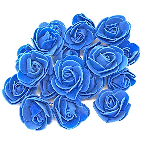 Rosenblumen aus Schaumstoff, Dekorative Kunstblumen, Königsblau, 30 mm., Schaumstoff, blau, 30 mm von Wedding Touches