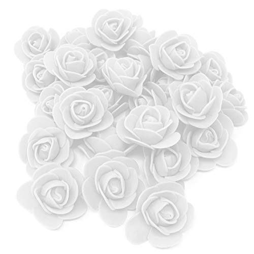 Weiß 30 mm Schaumstoff Rose Blumen dekorativen Craft Blumen 30 mm weiß von Wedding Touches