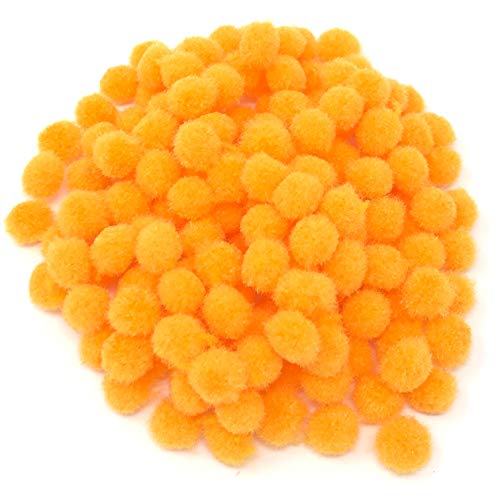 Wedding Touches Kleine flauschige Mini-Pompons, 10 mm, Orange, 100 Stück von Wedding Touches