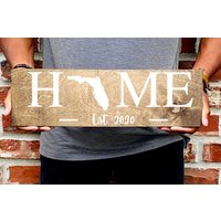 Florida Home Sign, Holzschild, Sweet Schild Personalisiert, Holz Florida, Homewarming Geschenk von WeddingFavorsandDeco