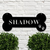 Hundehaus Schild, Metall Hundeschild, Hunde Namensschild, Hund Im Freien, Metallhundeknochen Hundezeichen Personalisiertes von WeddingFavorsandDeco