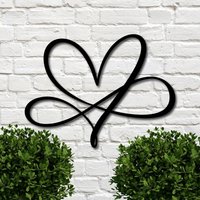 Infinity Herz Metall Design | Symbol Wand Kunst Love Infinity-Zeichen Mit Verflochten Zeichen Hochzeitsgeschenk von WeddingFavorsandDeco