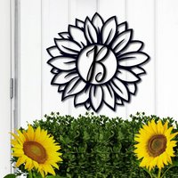 Personalisierte Sonnenblume Zeichen, Namensschild, Housewarminggeschenk Personalisiert, Name Wandkunst, Benutzerdefinierte Zeichen Buchstabe Art von WeddingFavorsandDeco