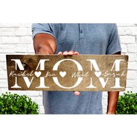Personalisiertes Geschenk Für Mama, Mom Schild, Holzschild, Mama Holzschild Kinder von WeddingFavorsandDeco