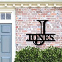 Personalisiertes Metallschild, Individuelles Nachnameschild, Familienschild, Spaltmonogramm Personalisiert, Metall Wandkunst, Haus Wärmendes von WeddingFavorsandDeco