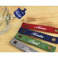 Maßkrugband "Name' in 34 Filz-Farben Für Den Henkel - Henkelband Maßkrugmarkierer, Bierkrugband von WeddingManiaShop
