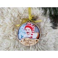 Christbaumschmuck Baby, Personalisierter Weihnachtsbaum Fotoschmuck, Foto Weihnachtsschmuck, Holz, Laserschnitt von WeddingMoodArt