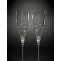 Klare Hochzeit Gläser Personalisierte Silber Sektgläser Strass Braut Bräutigam Jubiläum Toasting Flutes Flöten von WeddingTableStudio