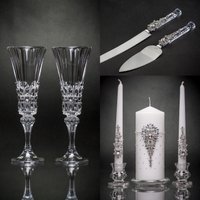 Klare Kristall Hochzeit Gläser Champagner Flöten Für Braut Und Bräutigam Jahrestag Klar Toasten von WeddingTableStudio