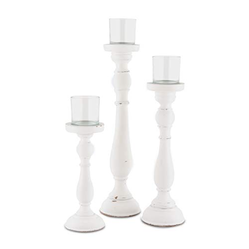 WEDDINGSTAR 9583-08 Shabby Chic Spindle Candle Holder White Kerzenhalter-Set, Glas WEDDINGSTAR 9583-08 Shabby Chic Spindle Candle Holder White Kerzenhalter-Set, Glas von Weddingstar