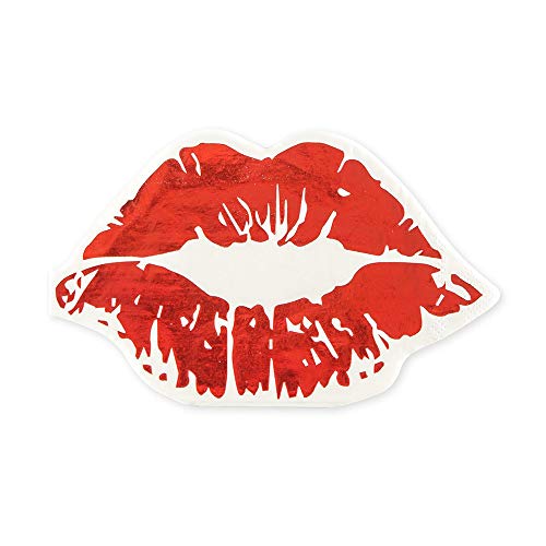 Weddingstar Papierservietten für besondere Anlässe, rote Lippen, 40 Stück von Weddingstar
