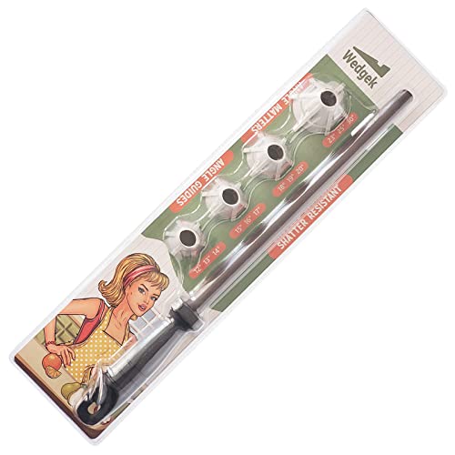 Wedgek HXB Dicker Keramik-Wetzstab und Winkelführungen, 27,9 cm, bruchfest, schwarze Körnung 2000 von Wedgek