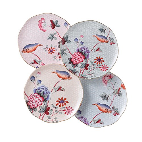 Wedgwood 50105407244 Tea Story Cuckoo bordje-Set Van 4, Porzellan, Rose von Wedgwood