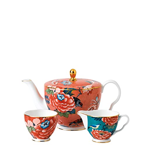 Wedgwood Paeonia Blush Teekanne, Zucker & Creme von Wedgwood