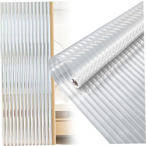 Reeded Glass Fenster Film UV Schutz Gefriertes Fenster Datenschutz Film Dekorative Privatsphäre Film für Glasfenster wiederverwendbarer Flut -Glasfenster Film für Zuhause 17.7*78,7 Zoll Durchscheinen von Wedhapy