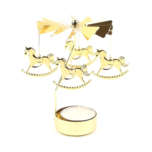 Spinning Candle Halter Kerzenspinner Tea Light Halter Kerzenspinner Karousel Karussell rotatierende Tee -Halter Kerzenhalter für Weihnachten Hochzeitsdekoration von Wedhapy