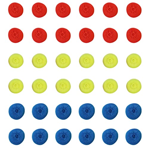 Topfschwamm aus Kunststoff 36 Stück Geschirrschrubber aus Kunststoff Kratzfeste runde Scheuerschwämme Küchentopf-Scheuerschwämme 6 g von Wedhapy