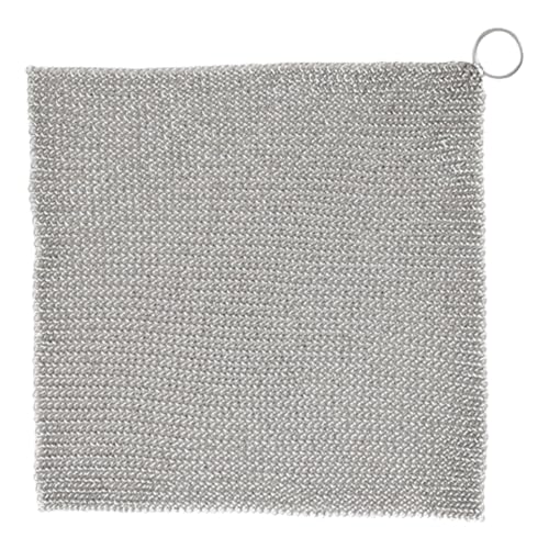 Wedhapy Gusseisen Reiniger Kratzfester Edelstahl Scheuerschwamm 20 X 20 cm Antihaftbeschichteter öl Kettenhemd Schrubber Gusseisen Schrubber Für Küchenpfannen Töpfe Bratpfannen von Wedhapy