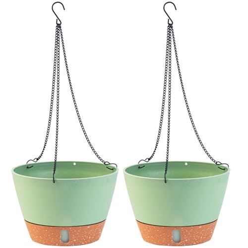Wedhapy Hängender Pflanzgefäß 2er Set Hängekorb 20,3 cm Hängender Blumentopf Atmungsaktive Abtropfende Hängevase Mit Sichtbarem Wasserstand Pp Abnehmbarer Boden Hängetopf Grün Wedhapy Hängender Pflanzgefäß 2er Set Hängekorb 20,3 cm Hängender Blumentopf Atmungsaktive Abtropfende Hängevase Mit Sichtbarem Wasserstand Pp Abnehmbarer Boden Hängetopf Grün von Wedhapy