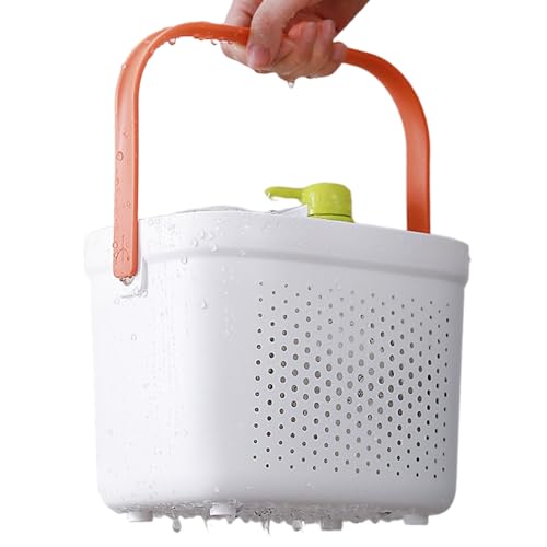 Tragbarer Duschkorb Plastik Maschenkorb mit Griff Bad Lagerkorb Organizer Mülleimer für Speisekammer, Küchenbad Caddy Duschkorb Badezimmer Korb Kunststoff Plastik von Wedhapy