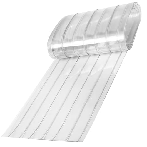 Wedhapy Türklappe für Hundehütte 200 x 18 cm transparent kältebeständig Ersatzklappen für Hundetüren wasserdicht antistatisch zuschneidbar DIY Vorhangstreifen aus Kunststoff von Wedhapy