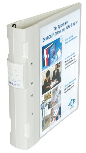 Wedo 5818000 Ordner Ergogrip Präsentationsordner (A4, 4-Ringmechanik, Kunststoff, 31,3 x 5,6 x 28,0 cm) weiß von WEDO