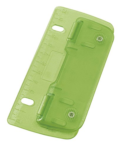 Wedo 67809 2fach Taschenlocher (Kunststoff zum Abheften für 8 cm Lochung, mit 12 cm Skala) (1, ICE-grün) von WEDO