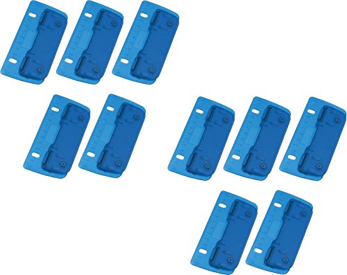 Wedo 67809 2fach Taschenlocher (Kunststoff zum Abheften für 8 cm Lochung, mit 12 cm Skala) (10, ICE-blau) von WEDO