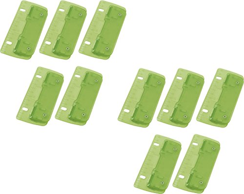 Wedo 67809 2fach Taschenlocher (Kunststoff zum Abheften für 8 cm Lochung, mit 12 cm Skala) (10, ICE-grün) von WEDO