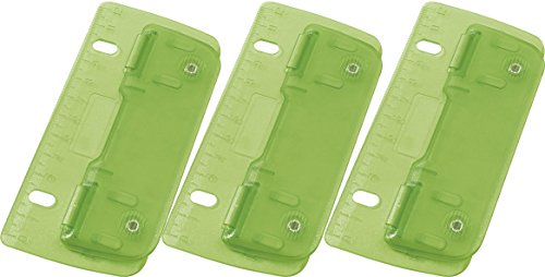 Wedo 67809 2fach Taschenlocher (Kunststoff zum Abheften für 8 cm Lochung, mit 12 cm Skala) (3, ICE-grün) von WEDO