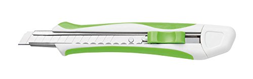 Wedo 7892109 Cutter Comfortline (mit Softgriff inklusive 2 Klingen, 9 mm) grün/weiß von WEDO