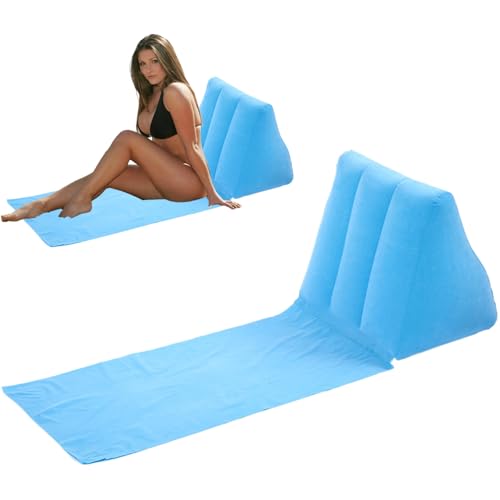 Beach Lounge Stuhl inblasable Lounge Stuhl mit Luftbeutelunterstützung tragbarer Strandstuhl Matte leicht zu Falten aufblasbare Languse für Sonnenbade auf dem Weg zu fassen, aufblasbarer Stuhl von Weduspaty