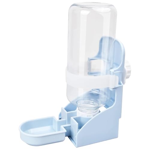 Weduspaty Kaninchenfutterautomaten, Kaninchenwasserspender, 500 ml sicherer PP abnehmbar hängende automatische Anti-Drip-Haustierwasserflasche für Chinchilla-Meerschweinchen von Weduspaty