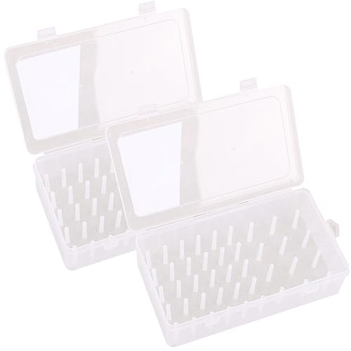 Spulenhalter, Nähfadenlager hält 42 Spulen 2pcs -Gewindehalter leer sichtbares Baumwollrollenlager für das Nähen von Stickspulen transparent Spulenhalter, Nähfadenlager hält 42 Spulen 2pcs -Gewindehalter leer sichtbares Baumwollrollenlager für das Nähen von Stickspulen transparent von Weduspaty