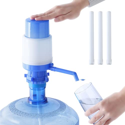 Wasserspenderpumpe, manuelle Wasserpumpe tragbare Wasserspenderpumpe mit Wasserstoppventil Hand Presse Wasserkrugspender Flaschen Pumpe für die meisten 2-6 Gallonen Wasser von Weduspaty