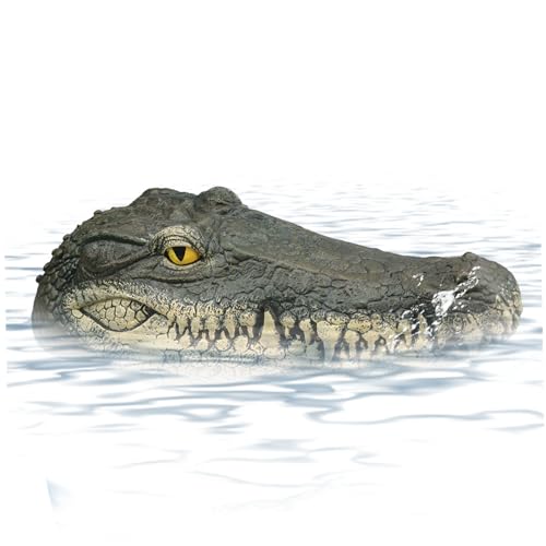 Weduspaty Alligatorpool Float, Teich schwimmende Alligator Kopf Außenpools Entenschützer Schwimmer Fake Gator Kopf Krokodilkopf für Koi Pools Dekor, Alligatorkopf von Weduspaty