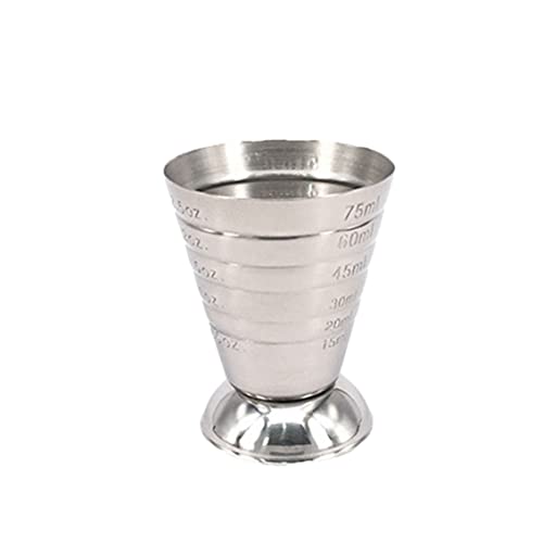 Edelstahl -Messbecher, Mini -Espresso -Schnapsglas bis zu 2,5 Unzen 75 ml 1PC, Jigger Bar -Zubehör für Barkeeping von Weduspaty