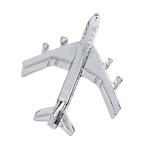 Weduspaty Flugzeug Brosche Silber Flugbegleiter Tie Pin Jet Flight Badge Brosche Accessoire, Flugzeug Brosche Schmuck Schmuck von Weduspaty