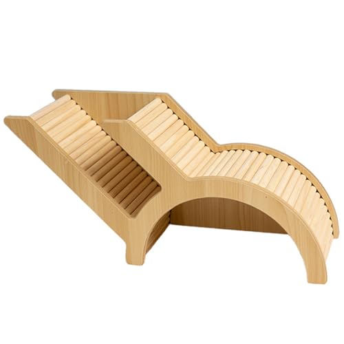 Weduspaty Hamster Held, Hamster -Versteck 12x5.7x4 Holzblff mit Leiter Secret Peep Shed Tunnel gelüftet RESTFOR Tunnel CAGE CAGE Accessoires für Innenräume von Weduspaty