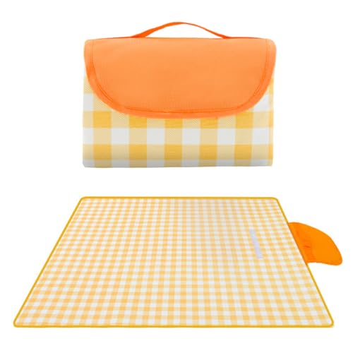 Weduspaty Picknickdecke, Picknickdecke wasserdichte Picknickmatte Großer Stranddecke Picknickenteppich mit Traggurt Faltbare Sandschutzmatte für Outdoor -Aktivitäten Accessoires Style1, Picknickmatte von Weduspaty