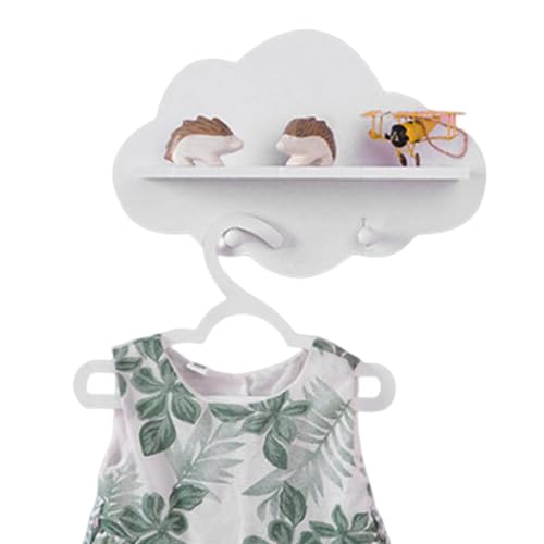 Weduspaty Wolkenregal schwimmendes Wolkenregal für Kinderzimmer Wolken Wandregal Holz Cloud Regal Hanging Display Cloud Decolu Wolkenregal für Wohnzimmer Badezimmer Schlafzimmer von Weduspaty