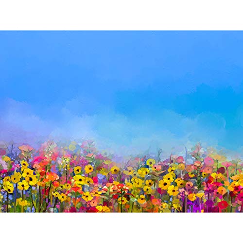 Wee Blue Coo LTD Field of Wildflowers Large Wall Art Print Canvas Premium Poster Feld Wand von Wee Blue Coo