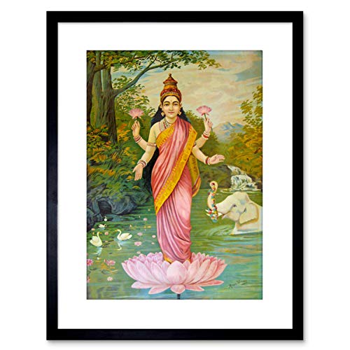 Wee Blue Coo PAINTING VARMA GODDESS LAKSHMI 9x7 FRAMED ART PRINT F97X12882 von Wee Blue Coo