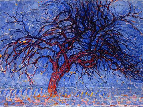 Wee Blue Coo LTD Painting PIET Mondrian 1908 Evening RED Tree 12X16 INCH Art Print Poster Farbe Baum Kunstdruck von Wee Blue Coo