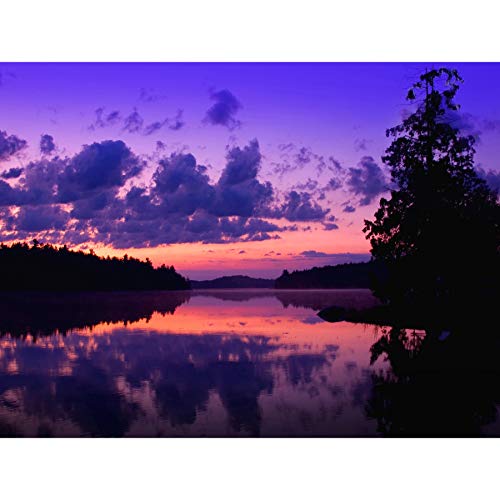 Wee Blue Coo Prints PHOTO LANDSCAPE SUNSET DUSK PURPLE WALL ART PRINT PICTURE POSTER HP2728 von Wee Blue Coo